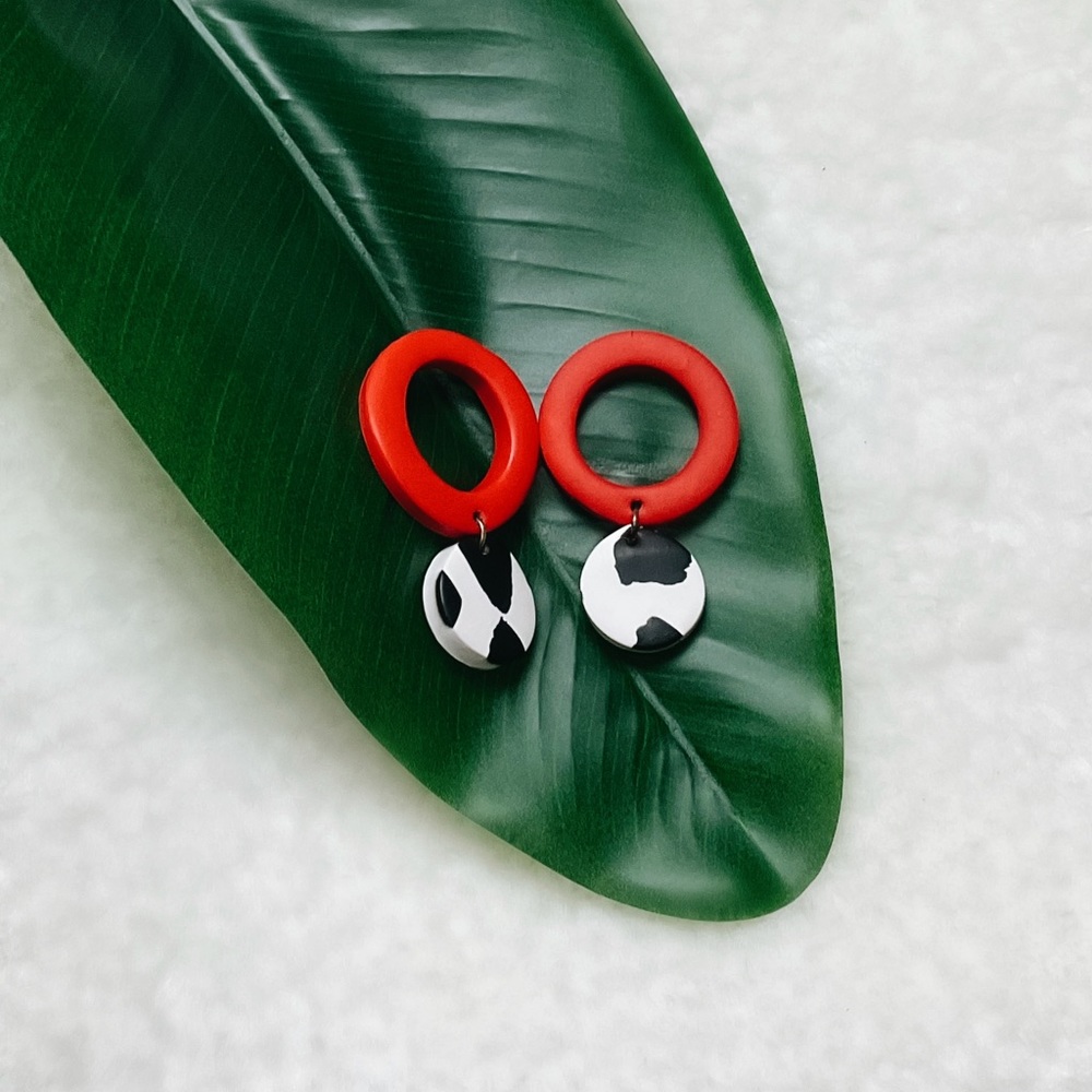 Print earrings